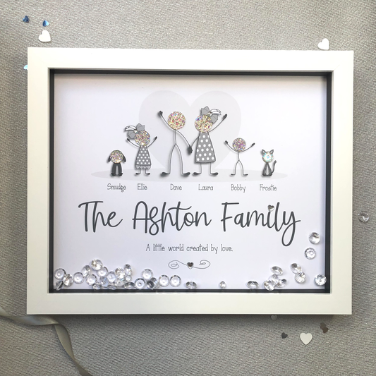 Personalised ‘The Buttons' Family Framed Print image 1